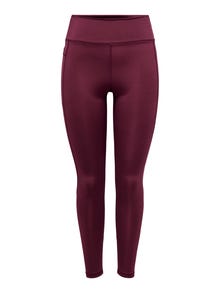 ONLY ONPJAM-SUGAR-1 Tight Fit Sportovní legíny -Windsor Wine - 15295214
