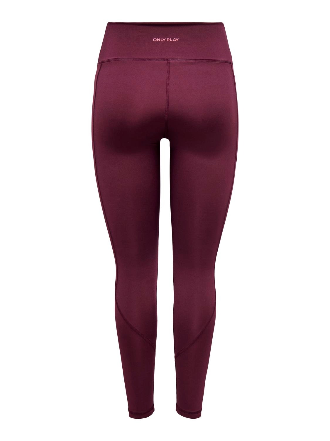 ONLY Tight Fit High waist Leggings -Windsor Wine - 15295214