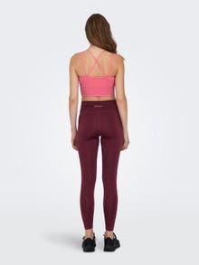 ONLY Leggings Tight Fit Taille haute -Windsor Wine - 15295214