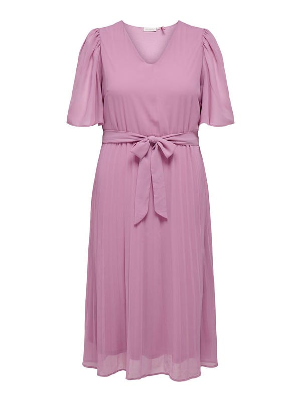 Normal passform V-ringning Lång klänning | Ljuslila | ONLY®