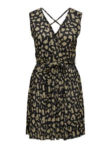ONLY Mini dress with tie waist -Black - 15295326
