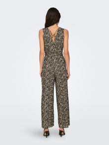 ONLY Sleeveless printed jumpsuit -Bone White - 15295334