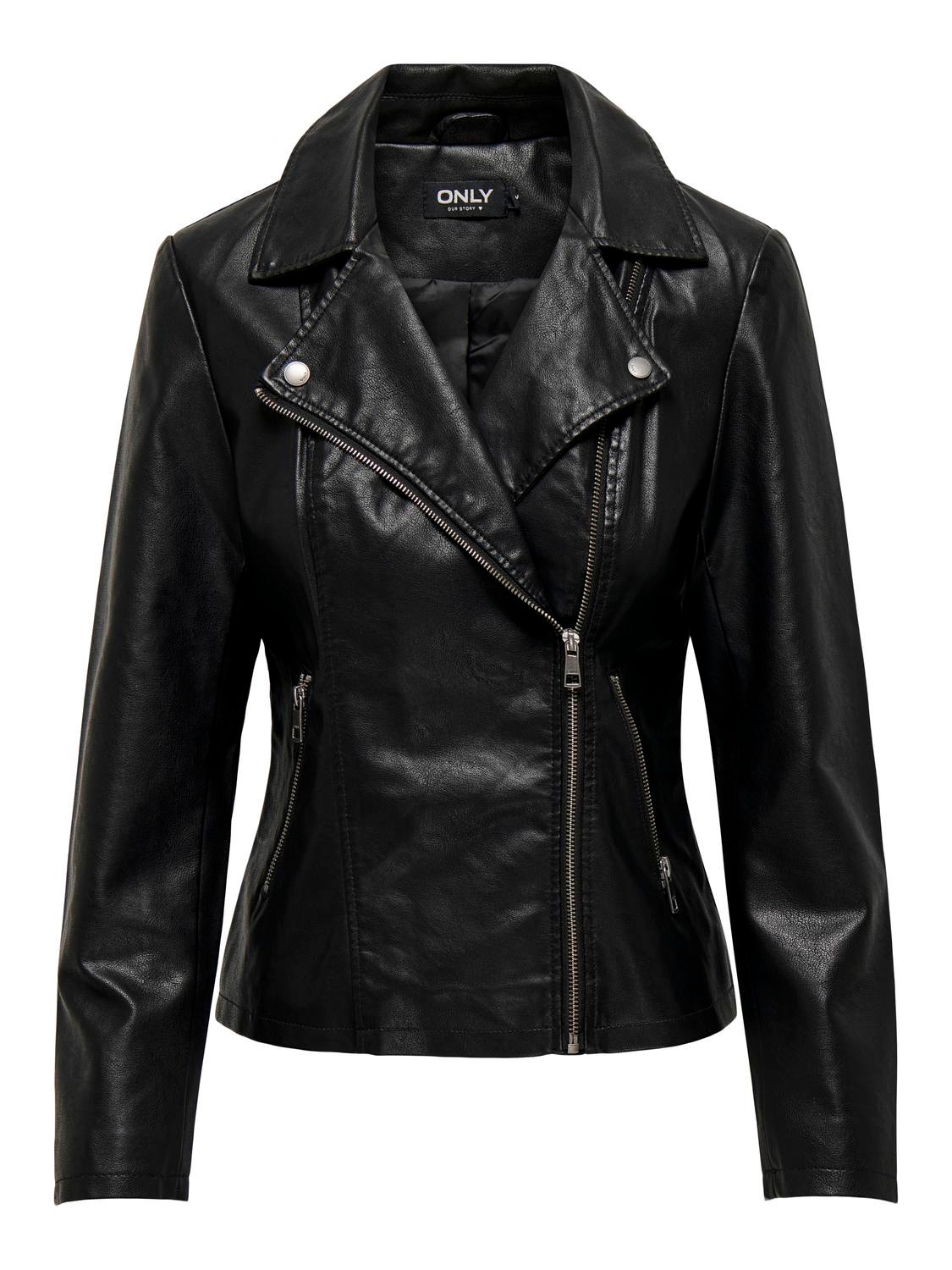 ONLY Biker collar Jacket -Black - 15295362