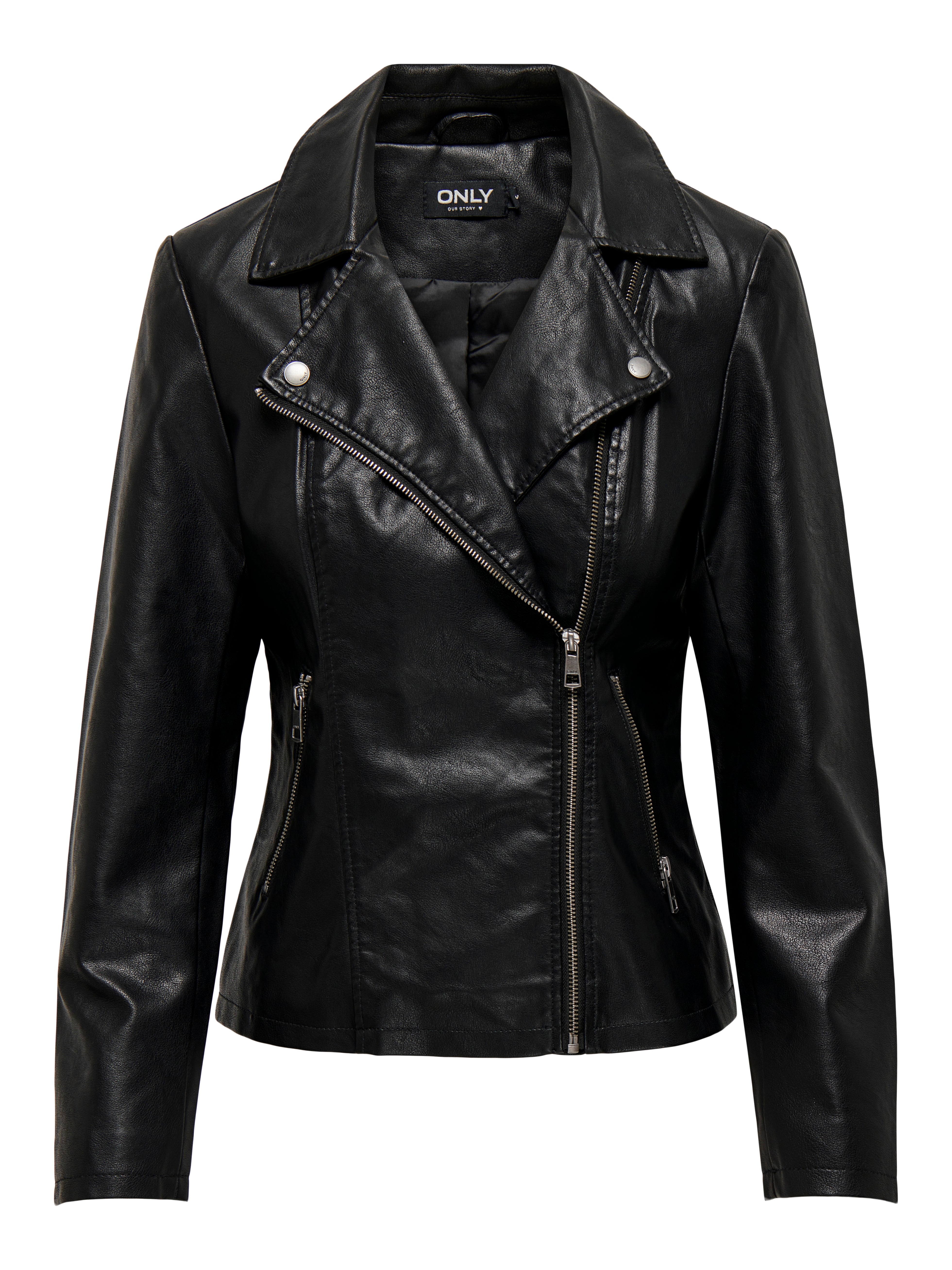 Faux Leather Jacket Chiodo Pelle Only Leather Biker Jacket