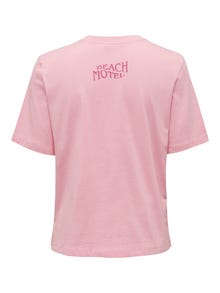 ONLY T-shirt Regular Fit Paricollo -Candy Pink - 15295382
