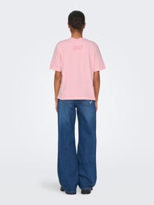 ONLY T-shirt Regular Fit Paricollo -Candy Pink - 15295382