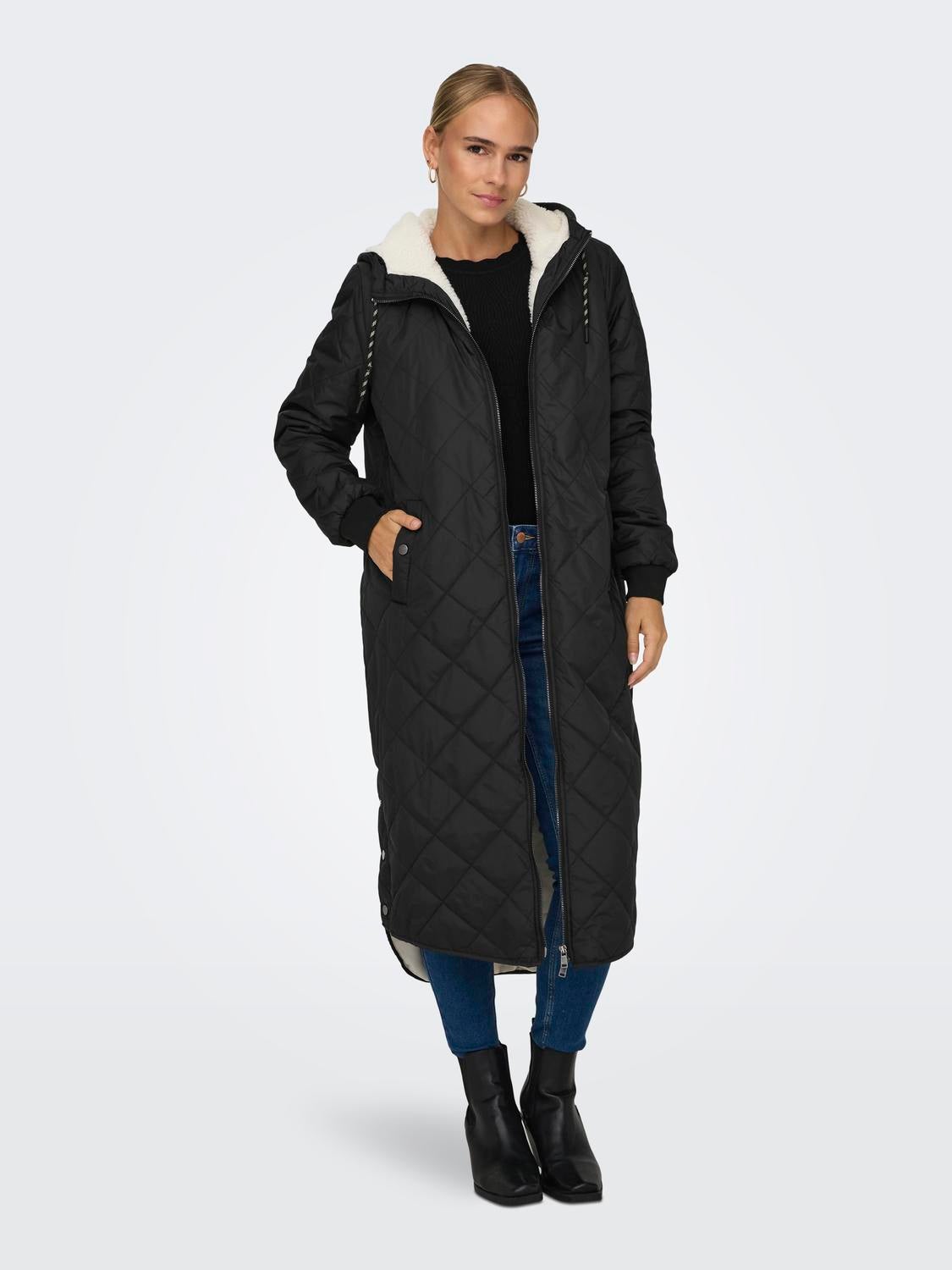 Only long outlet quilted jacket