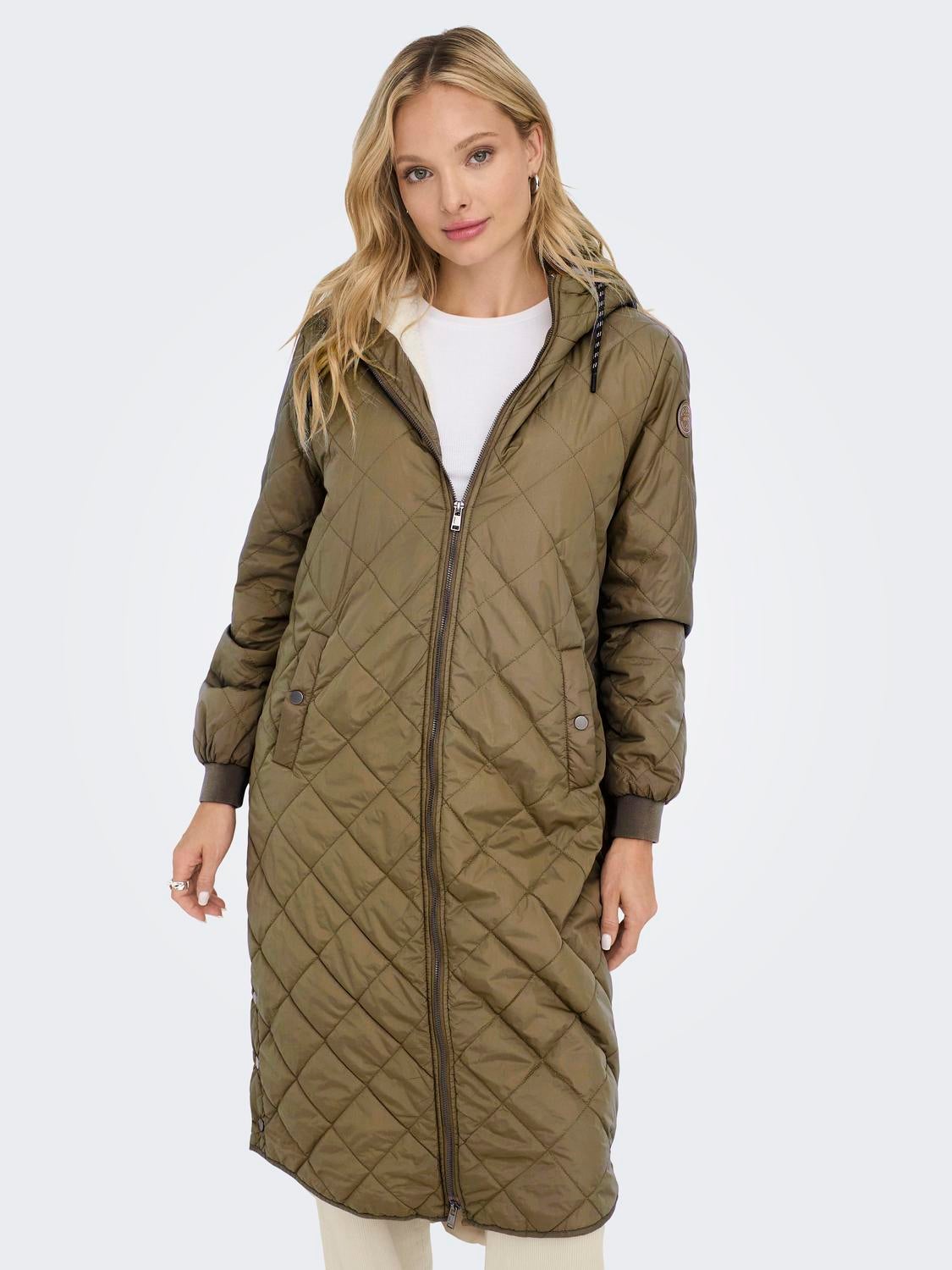 Long light puffer coat online