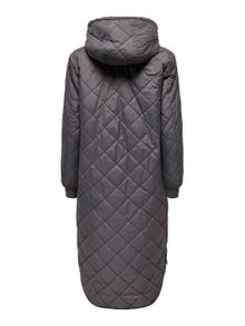 ONLY Long quilted coat -Plum Kitten - 15295389