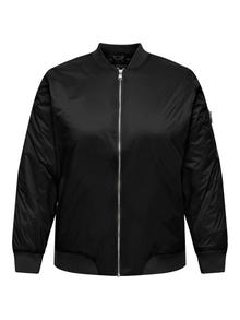ONLY Baseball Curve Ribbed cuffs Jacket -Black - 15295406