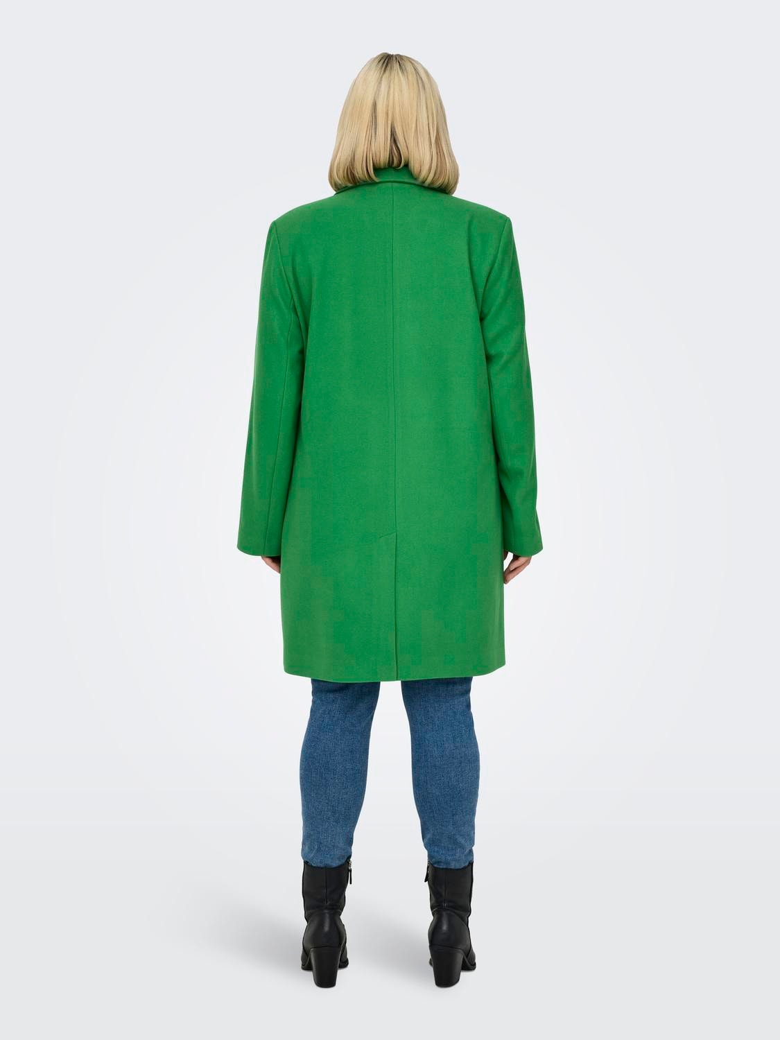 ONLY Curvy Solid colored coat -Green Bee - 15295413