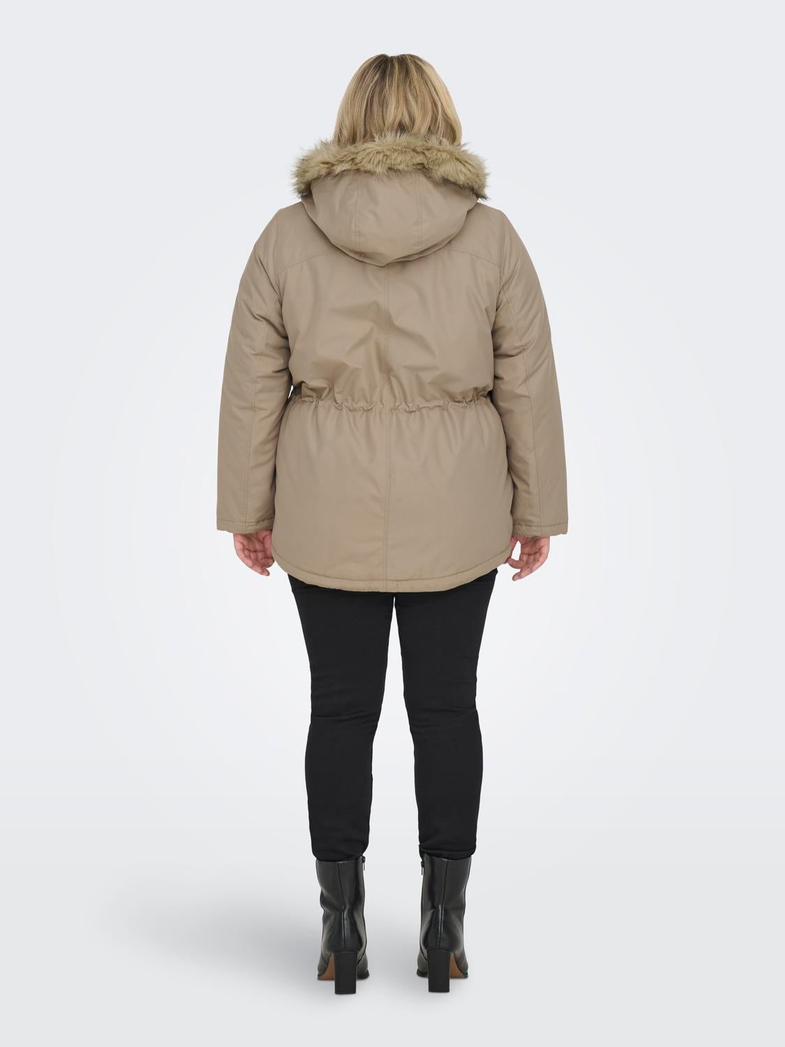 Only down parka clearance with faux fur hood