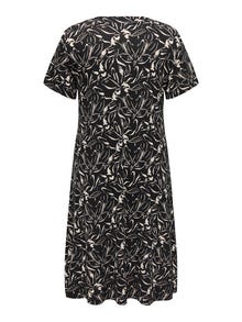 ONLY Curvy Midi v-neck dress -Black - 15295477