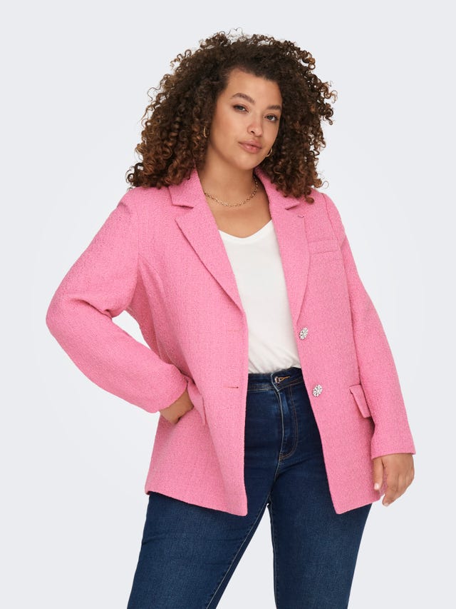 Blazer Curvy ONLY Carmakoma – Femme – Coupe Élégante Et Confort Stretch – Uni