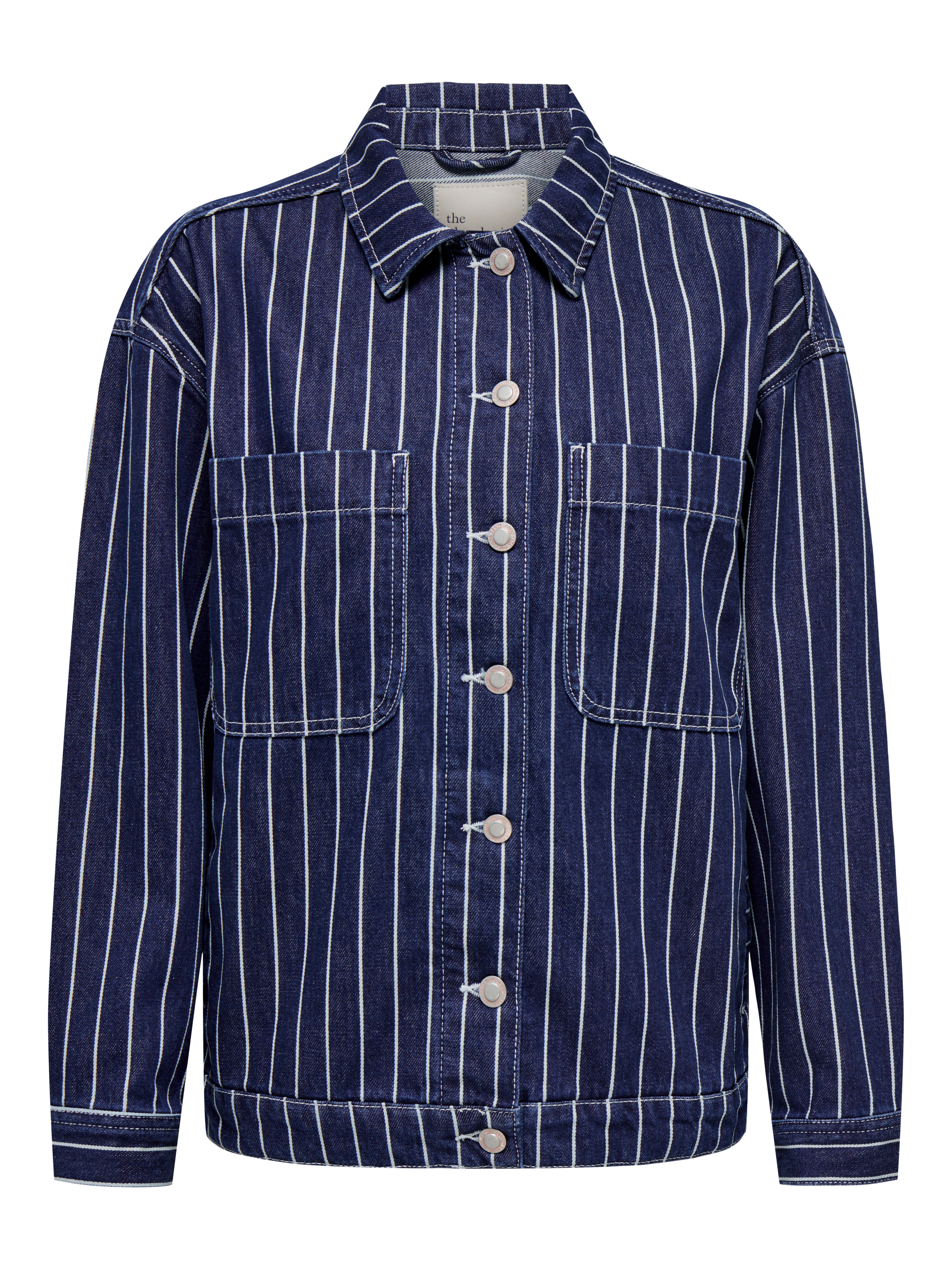 Striped shirt 2025 denim jacket