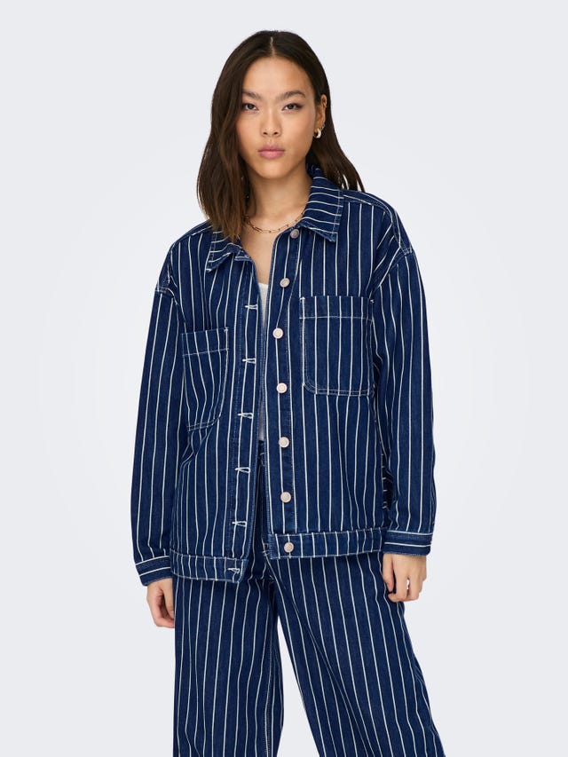 ONLY Striped denim jacket - 15295487