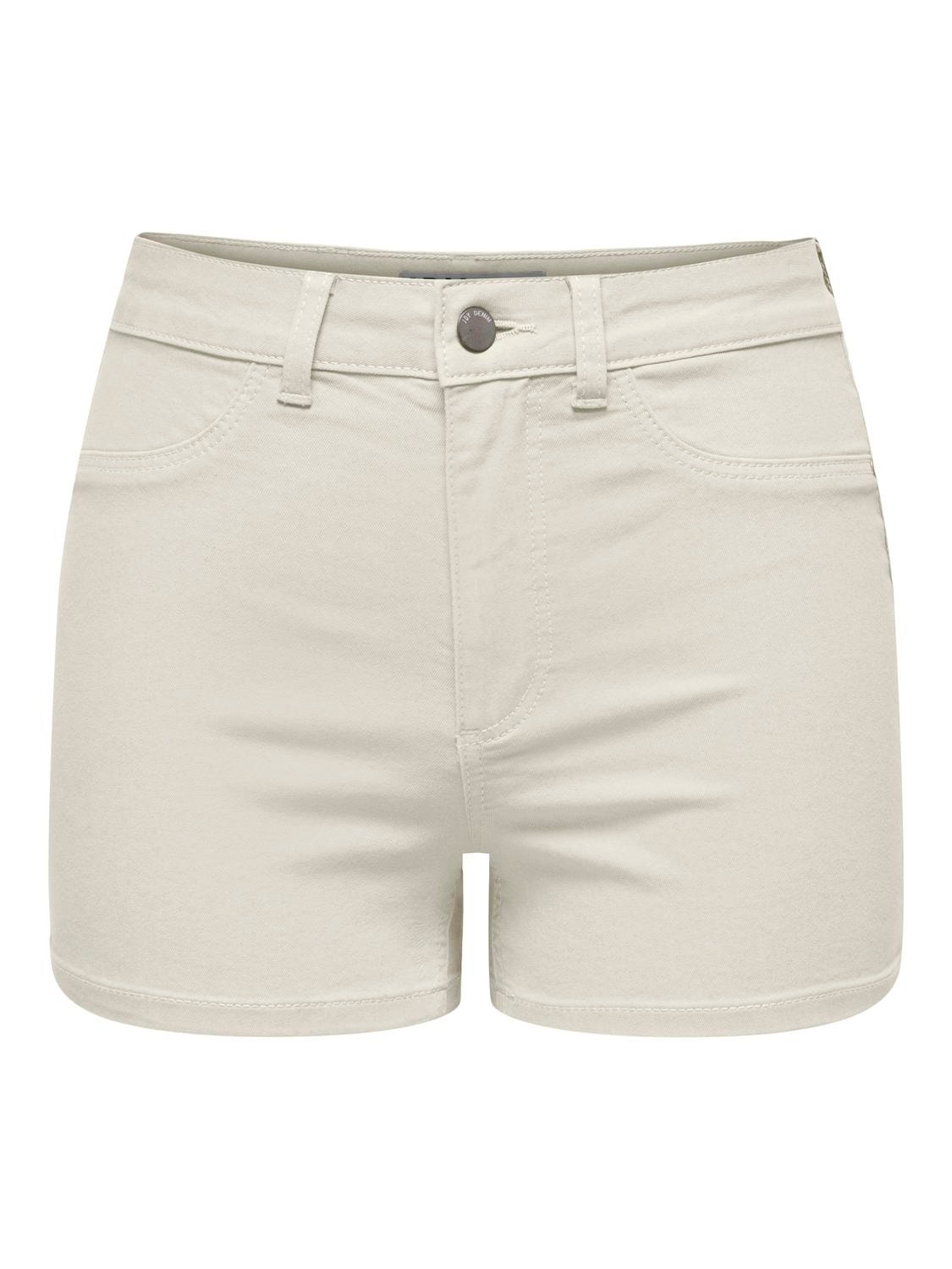 ONLY Højtaljede Shorts -Ecru - 15295526