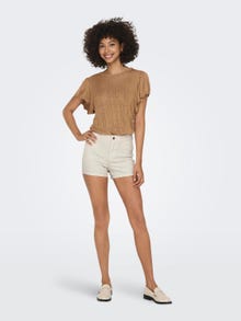 ONLY Locker geschnitten Hohe Taille Shorts -Ecru - 15295526