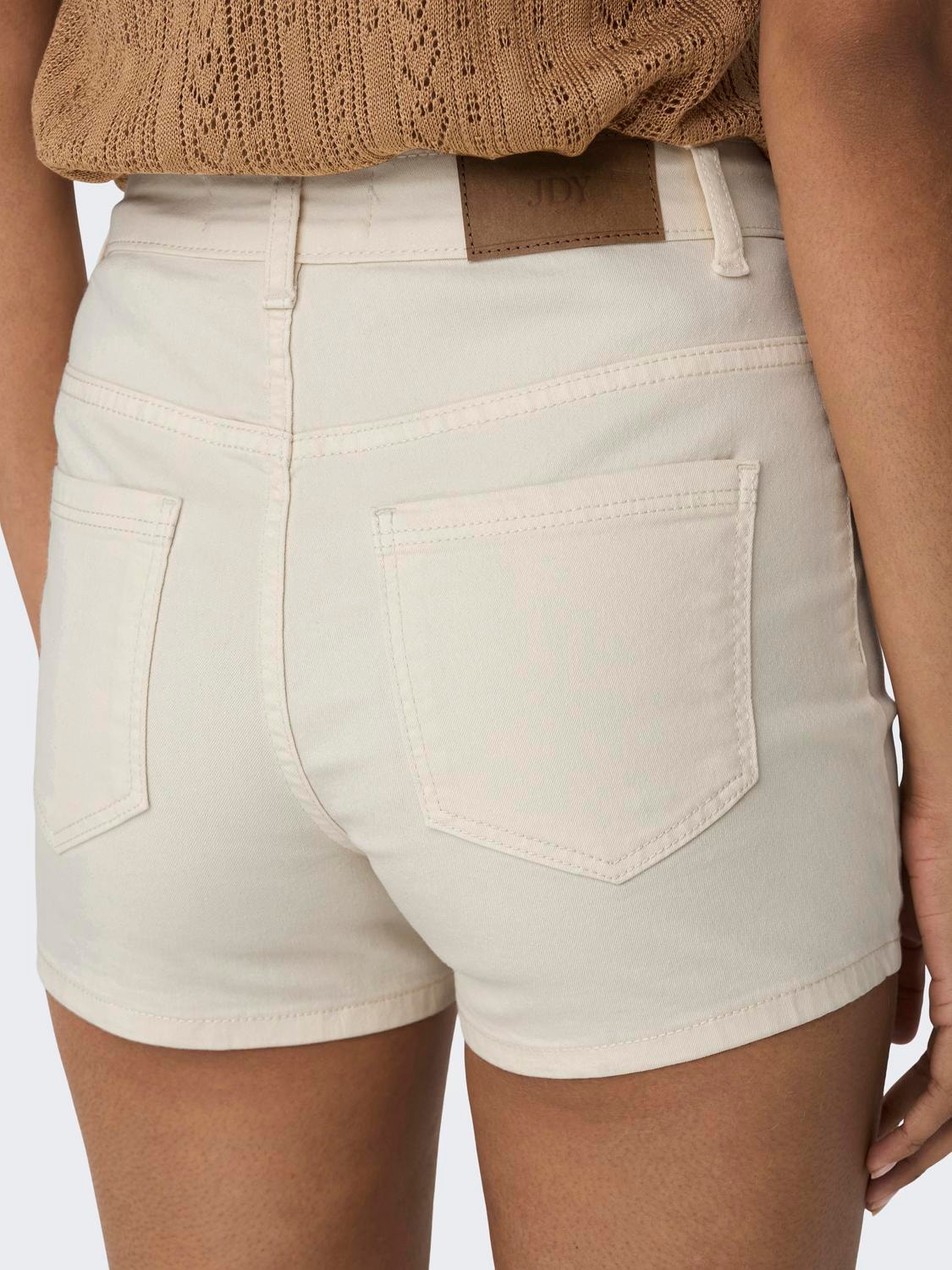 ONLY Shorts Corte loose Cintura alta -Ecru - 15295526