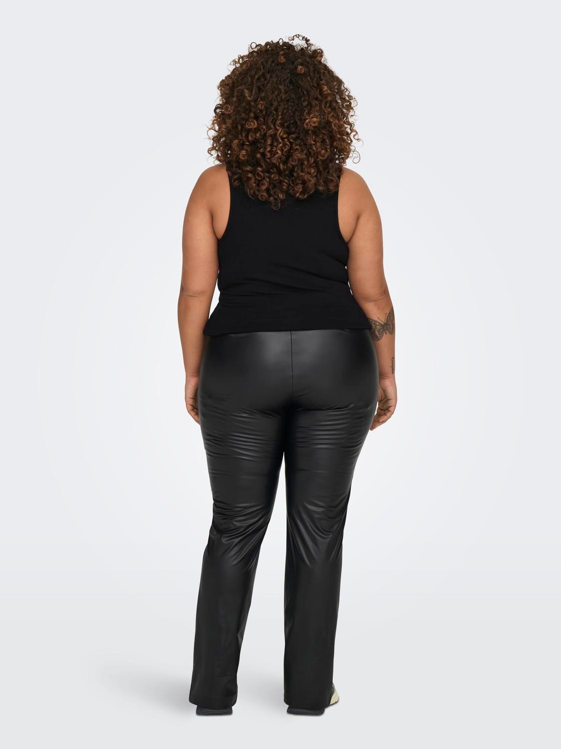 ONLY curvy coated leggings -Black - 15295530