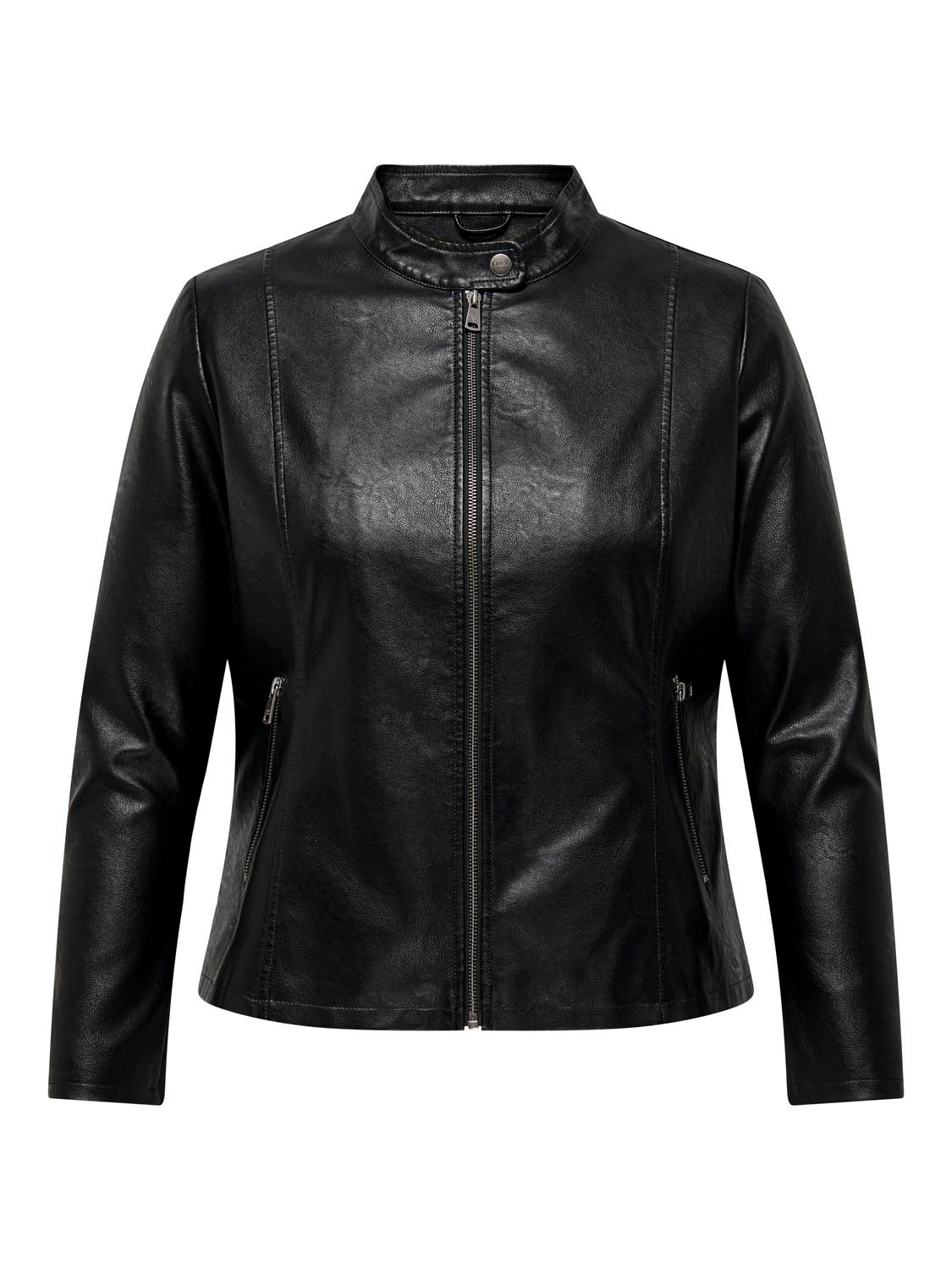 ONLY Curvy faux leather jacket -Black - 15295532