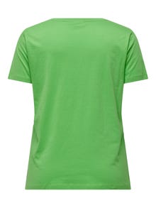 ONLY Regular Fit V-Neck T-Shirt -Vibrant Green - 15295542