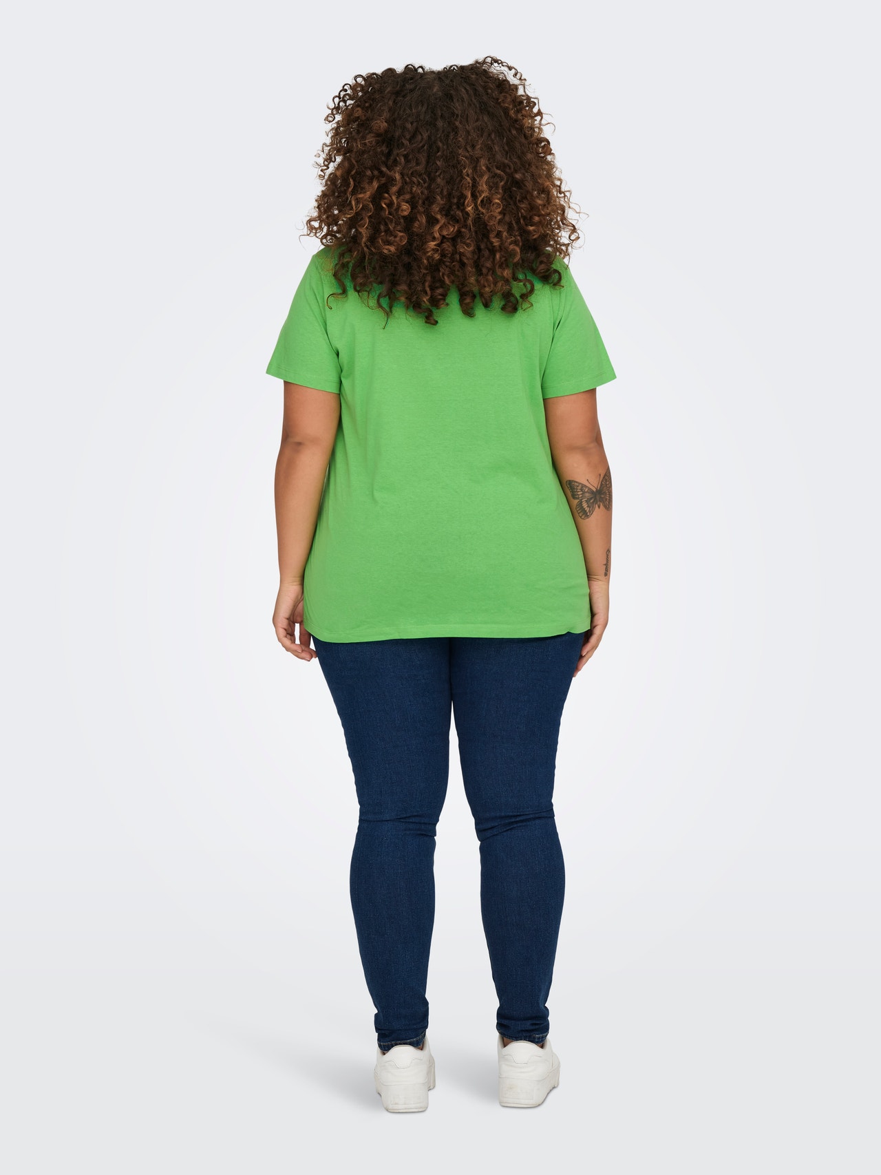 ONLY Regular fit V-Hals T-shirts -Vibrant Green - 15295542