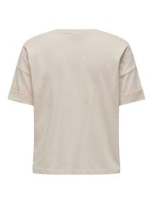 ONLY Regular Fit O-hals T-skjorte -Sandshell - 15295543
