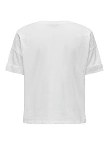 ONLY Normal geschnitten Rundhals T-Shirt -Cloud Dancer - 15295543