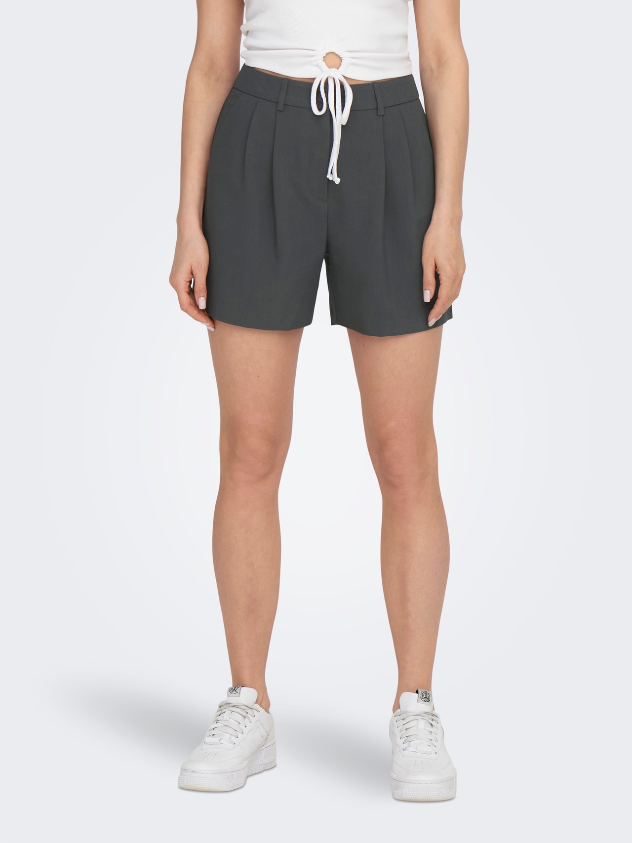 ONLY Normal geschnitten Hohe Taille Shorts -Magnet - 15295558
