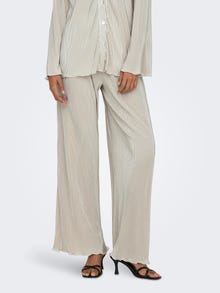 ONLY Pantalons Wide Leg Fit Taille moyenne -Sandshell - 15295564