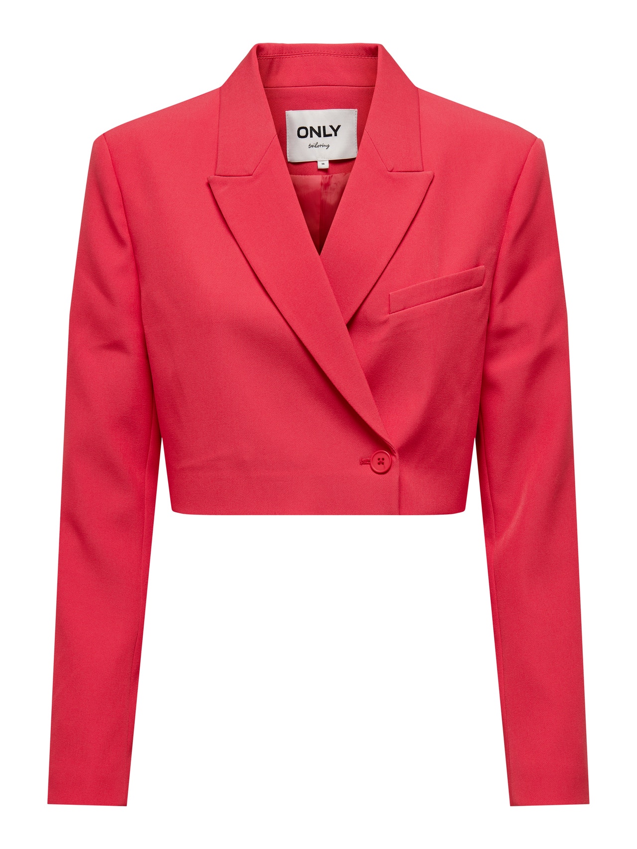 ONLY Cropped Fit Reverse Blazer -Teaberry - 15295579