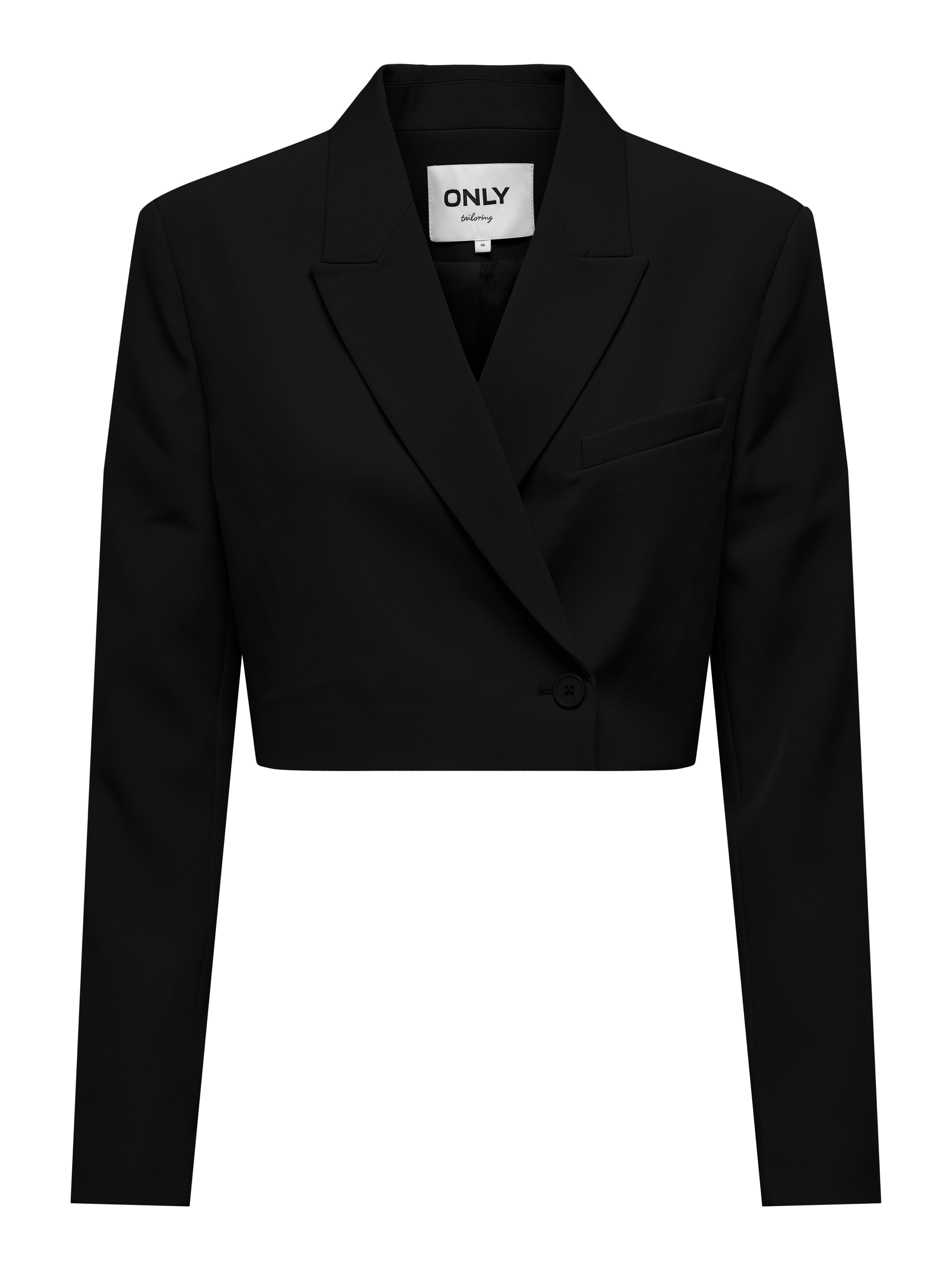 Black and on sale white cropped blazer