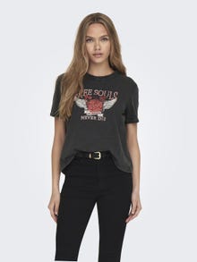 ONLY Camisetas Corte regular Cuello redondo -Black - 15295583