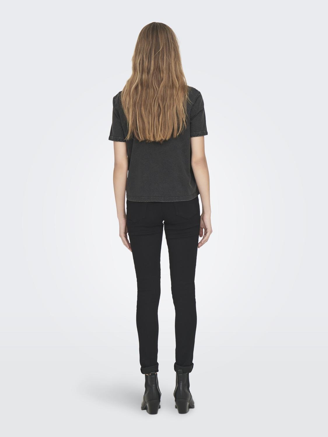 ONLY Regular Fit Round Neck T-Shirt -Black - 15295583