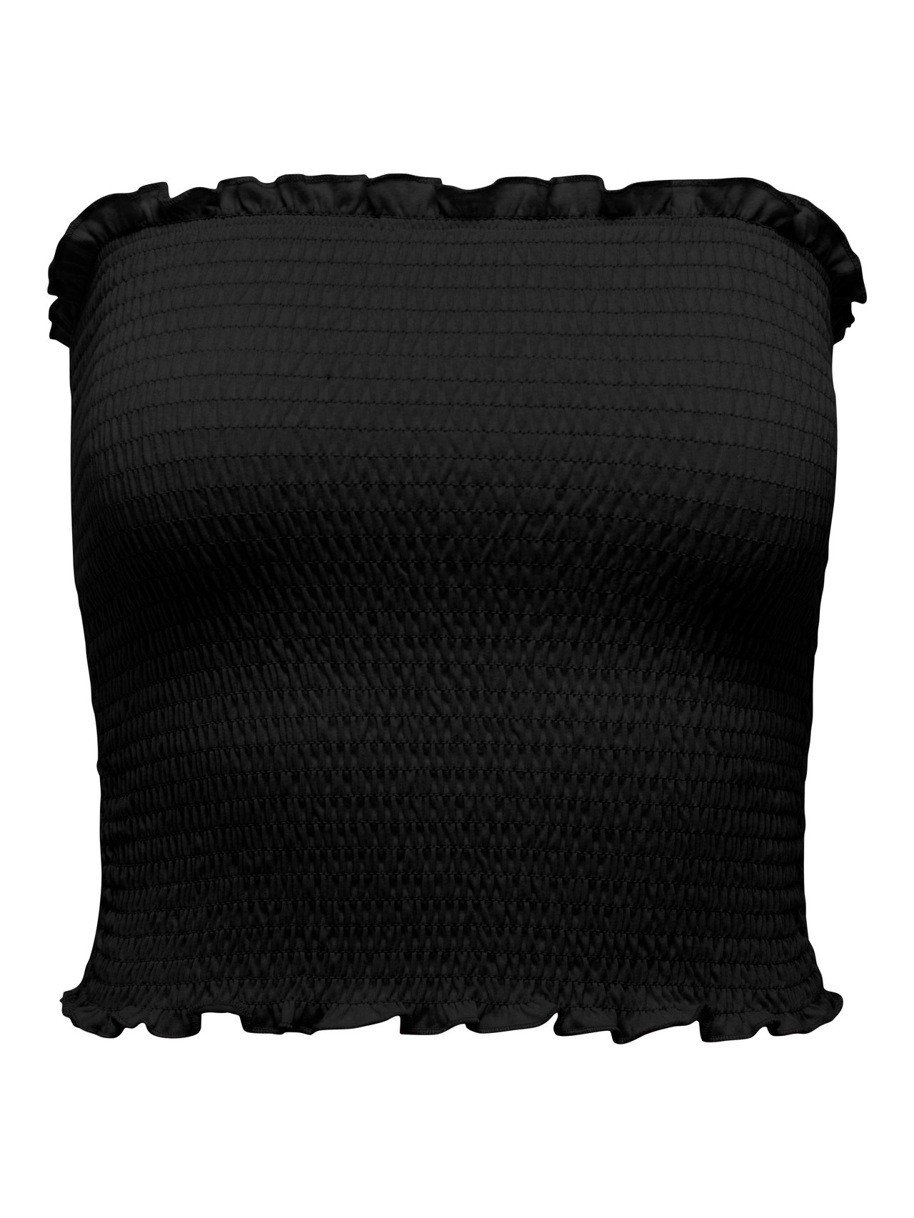ONLY Smock tube top with stretch fit -Black - 15295597