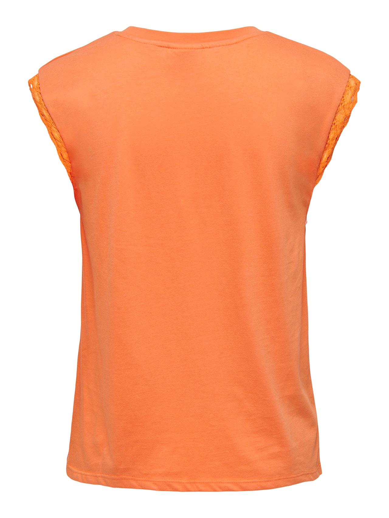 ONLY O-neck top with lace detail -Autumn Sunset - 15295600