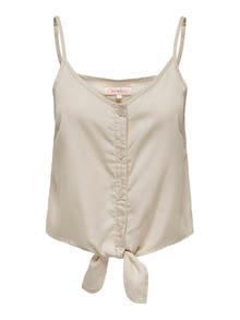 ONLY Tie knot singlet top -Oatmeal - 15295604