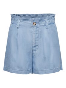 ONLY Midwaist Denim Shorts -Light Blue Denim - 15295614