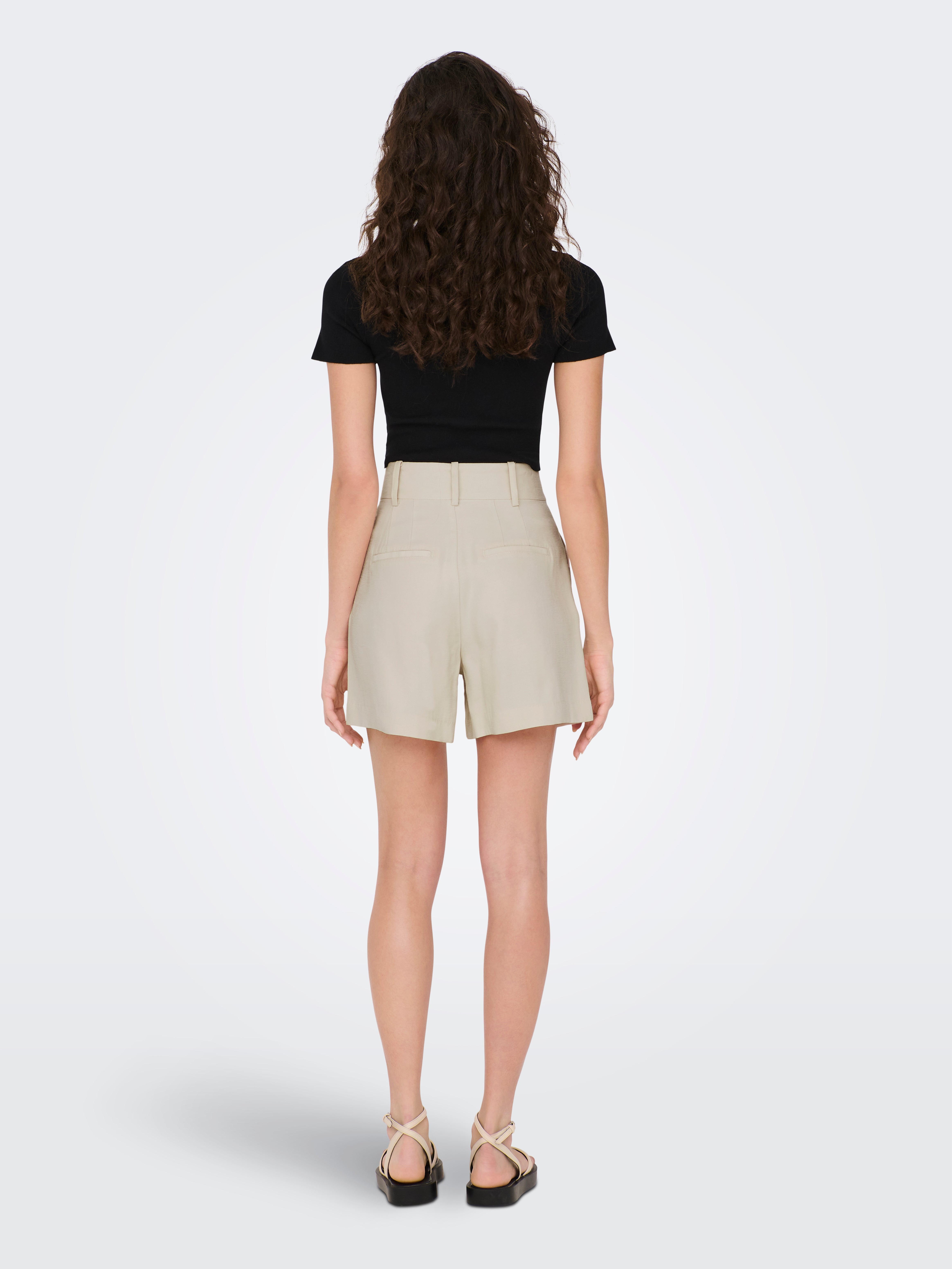 Womens high waisted khaki hot sale shorts