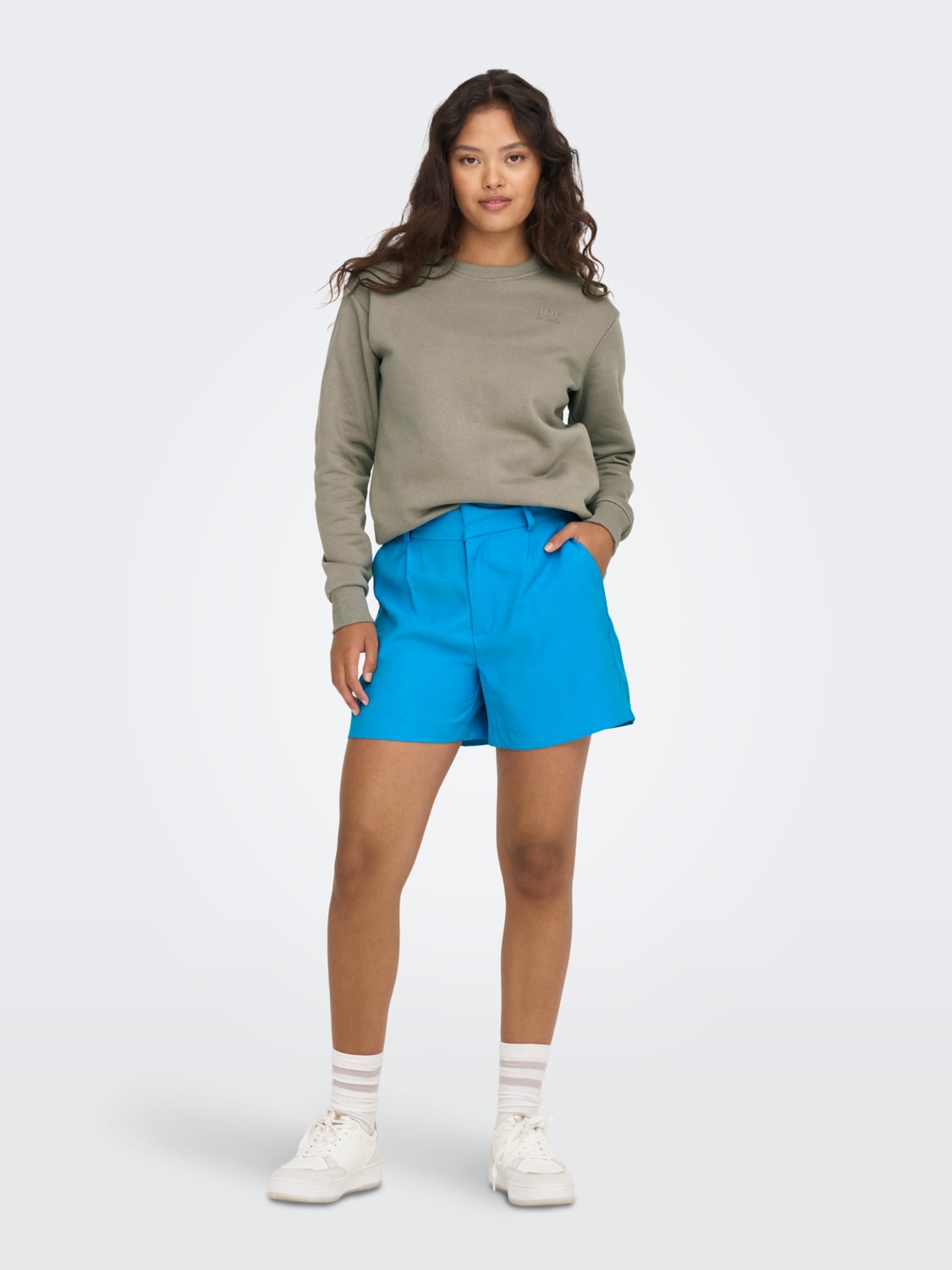 ONLY Verjüngt Hohe Taille Shorts -Dresden Blue - 15295616