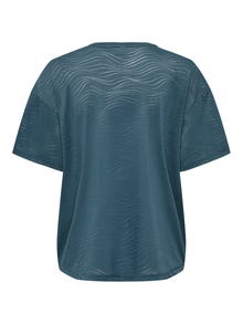 ONLY Locker geschnitten Rundhals Tief angesetzte Schulter T-Shirt -Orion Blue - 15295655