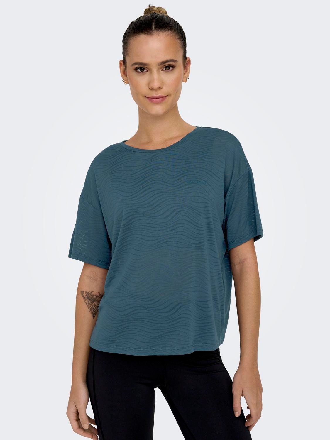 ONLY Loose Fit Round Neck Dropped shoulders T-Shirt -Orion Blue - 15295655