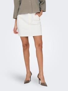 ONLY Mini skirt with high waist -Cloud Dancer - 15295671