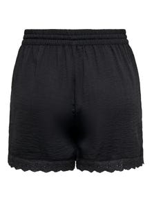 ONLY Shorts med Blondekant -Black - 15295675