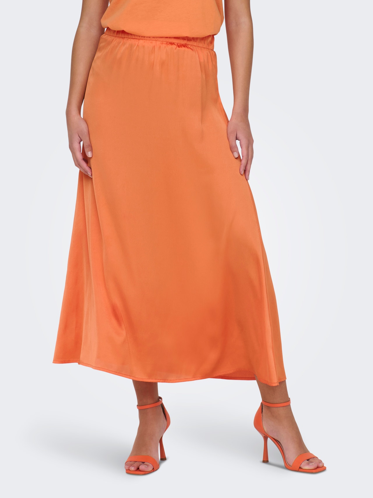 ONLY Mid waist Long skirt -Autumn Sunset - 15295678