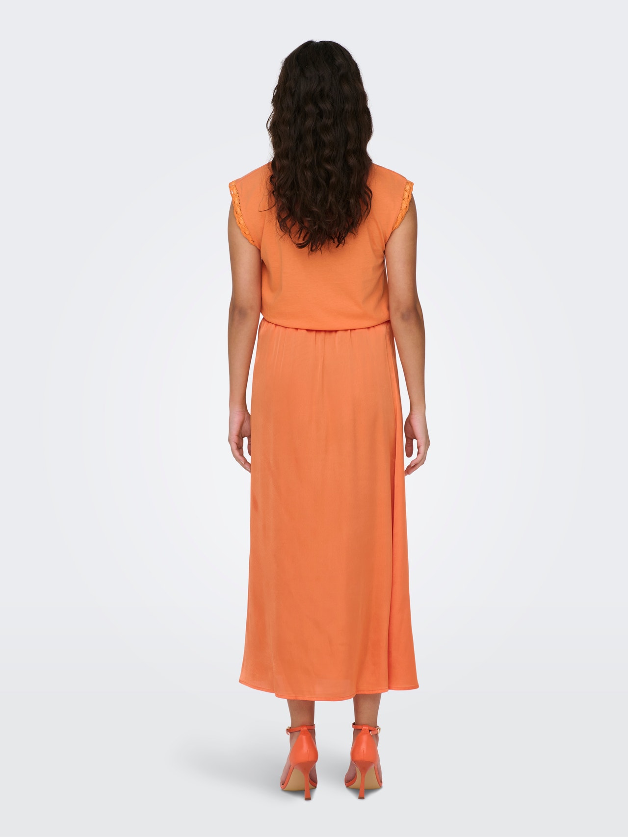 ONLY Mid waist Long skirt -Autumn Sunset - 15295678