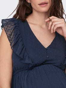 ONLY Mama frill detail dress -Night Sky - 15295698