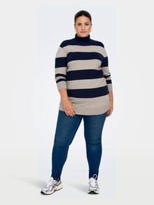 ONLY Curvy roll neck knitted pullover -Maritime Blue - 15295819