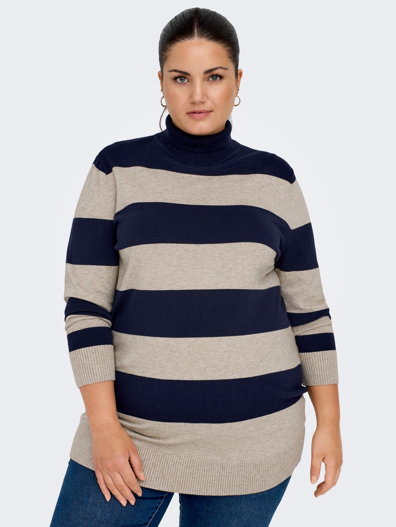 ONLY Roll neck Curve Pullover -Maritime Blue - 15295819